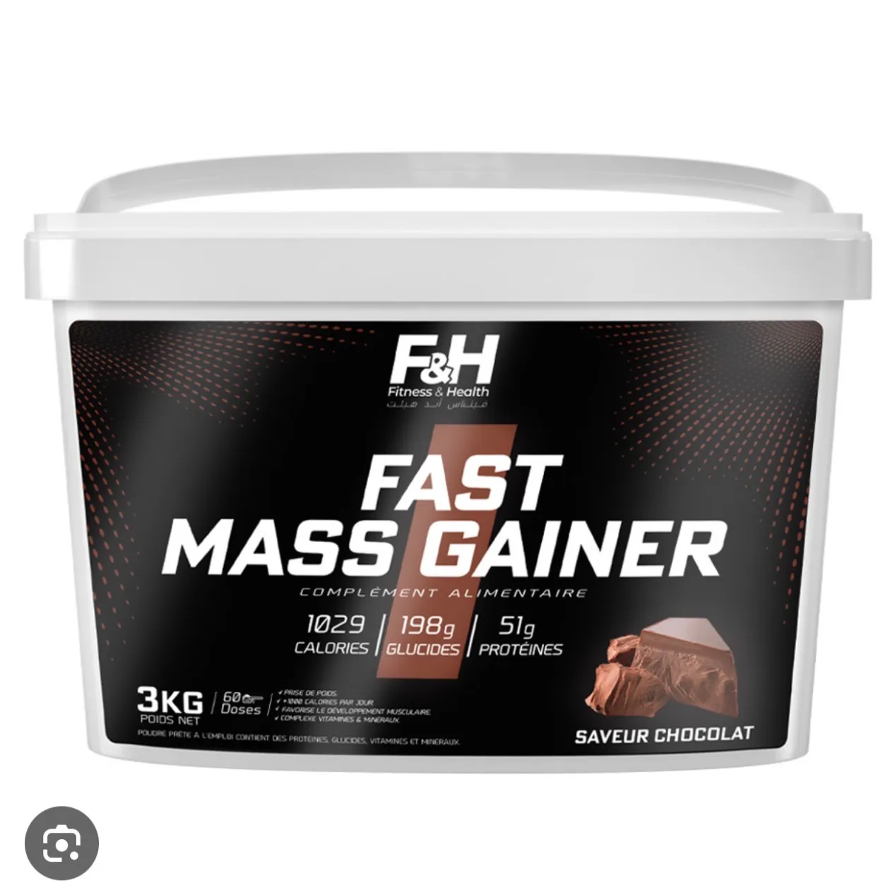 F&H Fitness & Health Fast Mass Gainer – 3kg